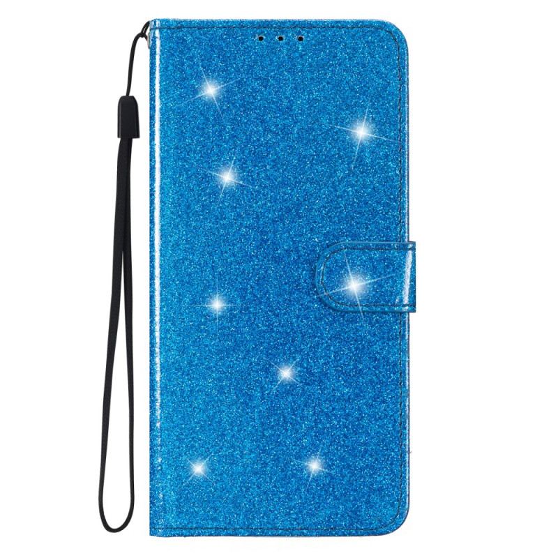 Bőrtok Samsung Galaxy S24 5g Glitterrel