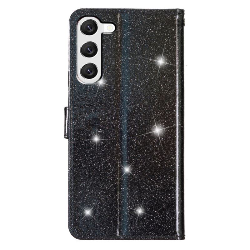 Bőrtok Samsung Galaxy S24 5g Glitterrel
