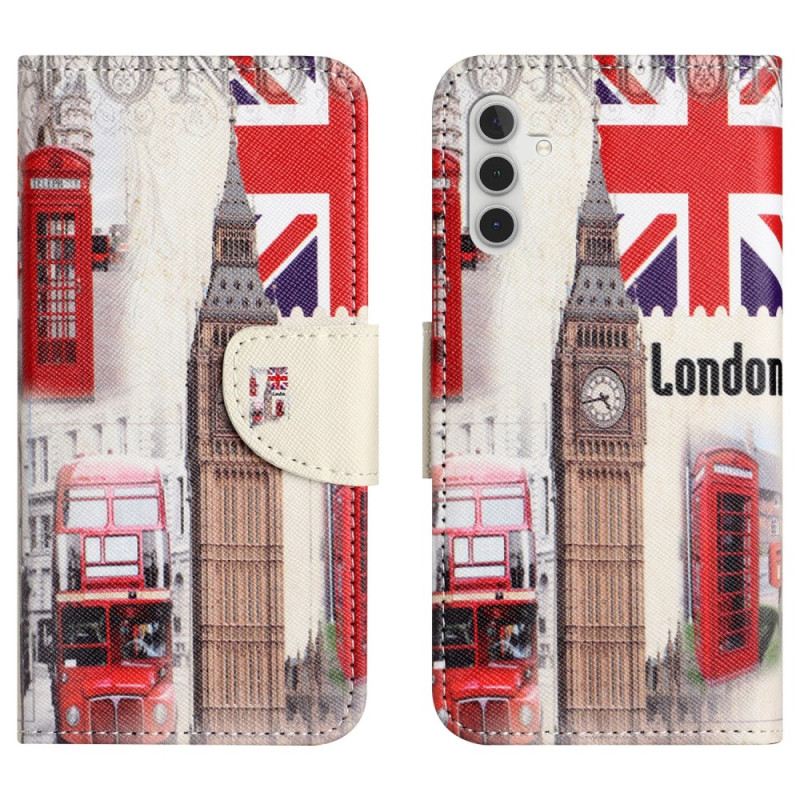 Bőrtok Samsung Galaxy S24 5g Londoni Élet Lanière-ben