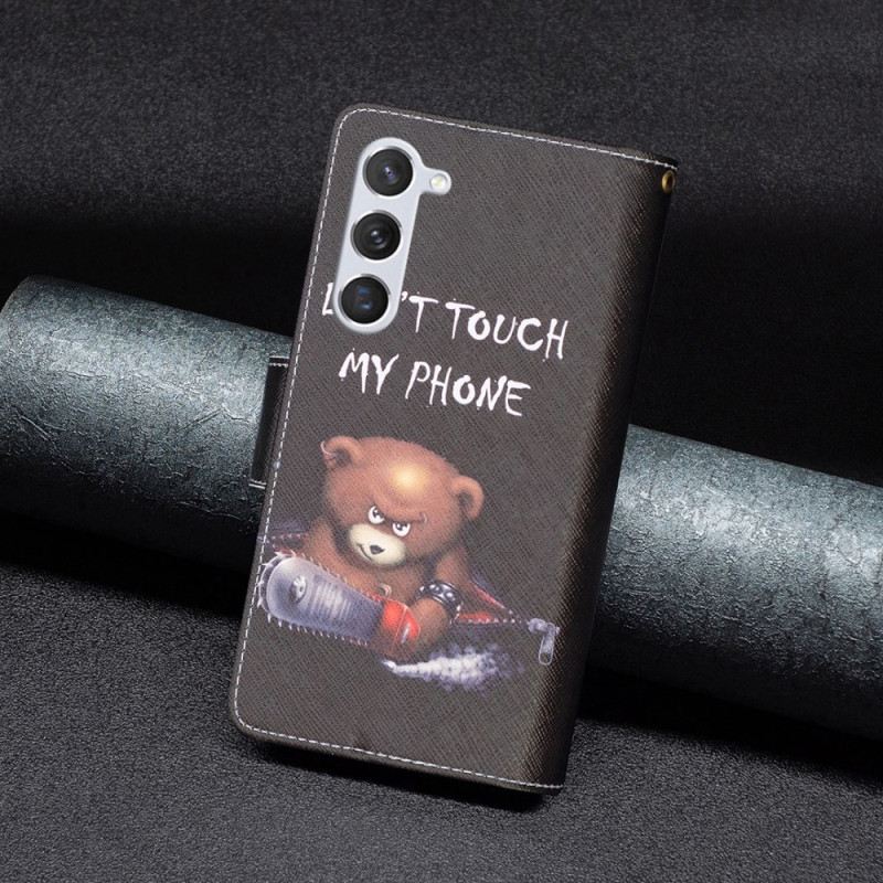 Bőrtok Samsung Galaxy S24 5g Veszélyes Medve Pénztárca Pánttal