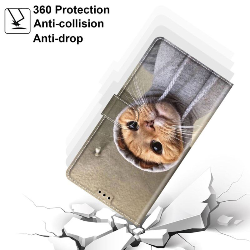 Bőrtok Samsung Galaxy S24 5g Yo Cat Nyakpánttal