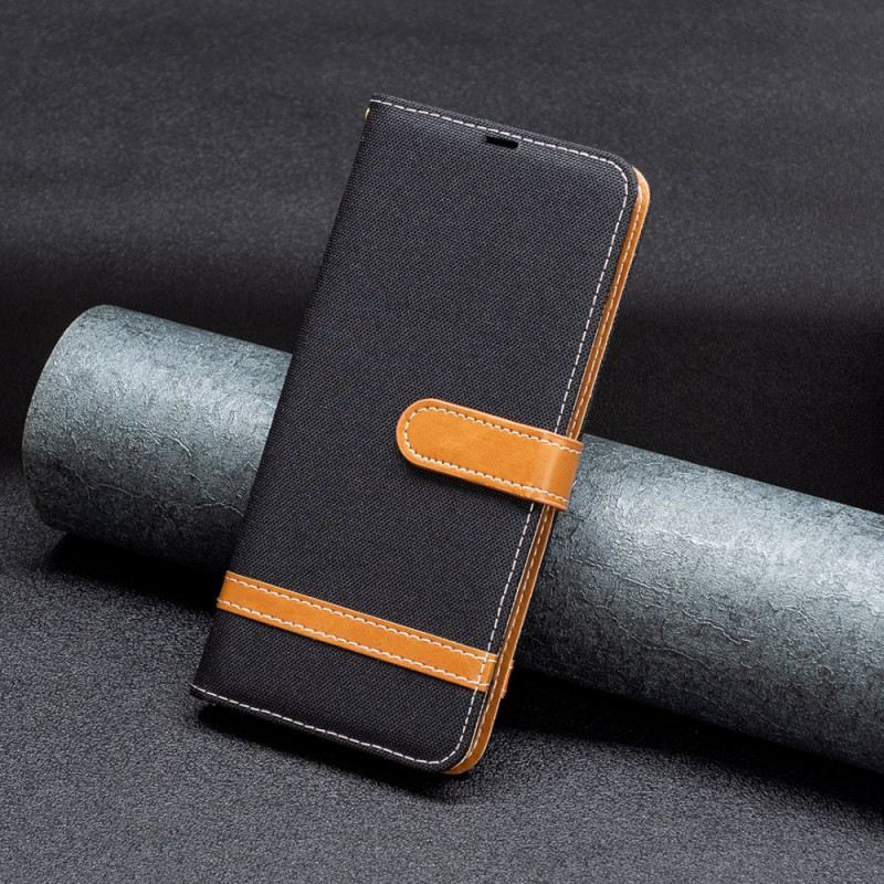 Kinyitható Tokok Samsung Galaxy S24 5g Szíjjal Ellátott Szövet