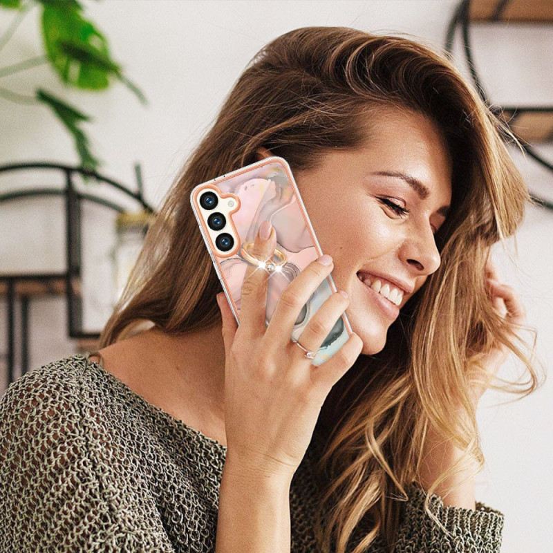 Tok Samsung Galaxy S24 5g Akvarell Márvány Tartógyűrűvel