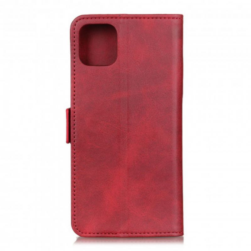 Fliptok Xiaomi Mi 11 (5G) Bőrtok Dupla Csappantyú