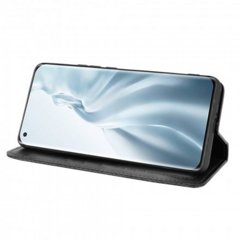 Fliptok Xiaomi Mi 11 (5G) Bőrtok Stilizált Vintage Bőrhatás