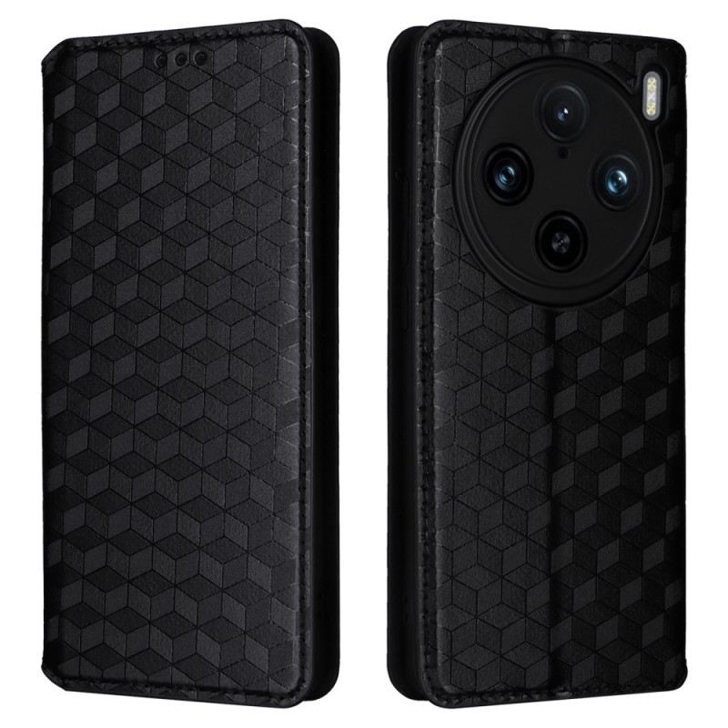 Bőrtok Vivo X100 Pro Rombuszminta