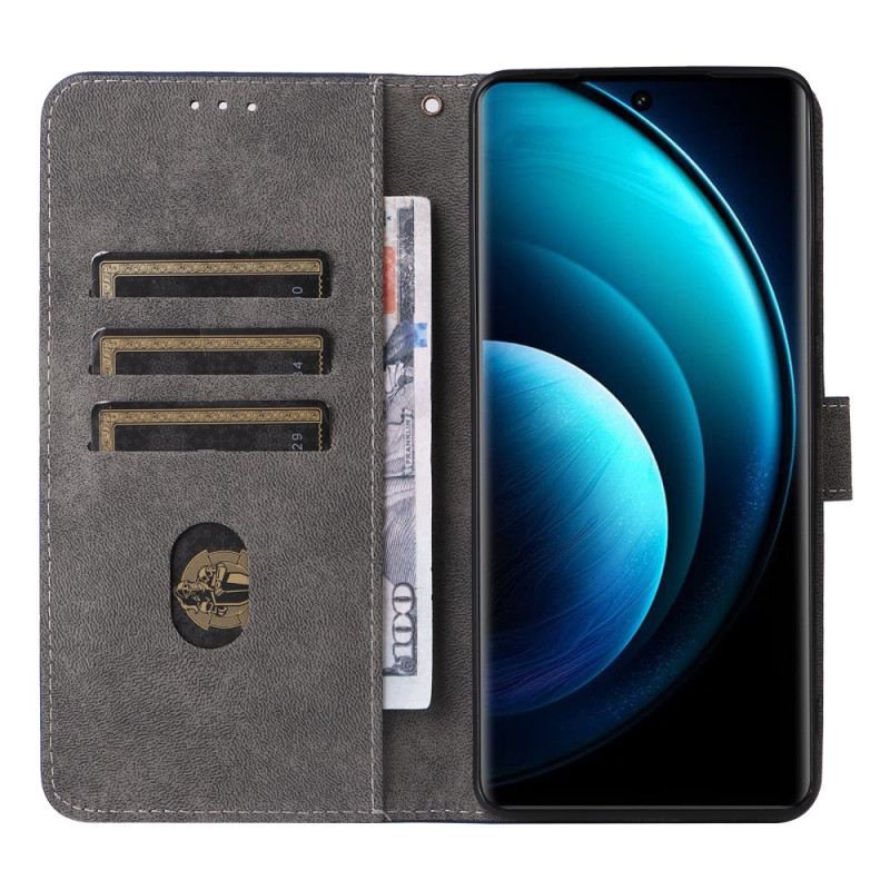 Bőrtok Vivo X100 Pro Velúr Hatású Szíj