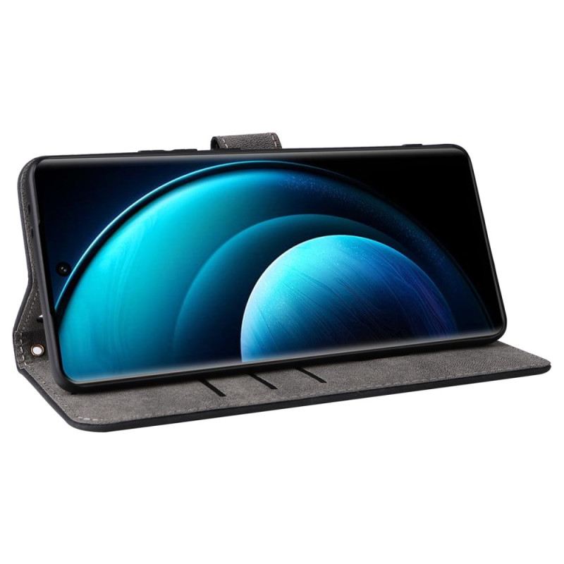 Bőrtok Vivo X100 Pro Velúr Hatású Szíj