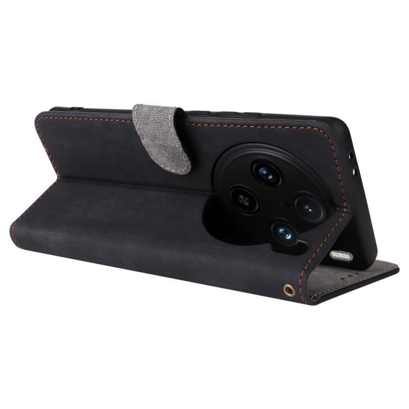 Bőrtok Vivo X100 Pro Velúr Hatású Szíj