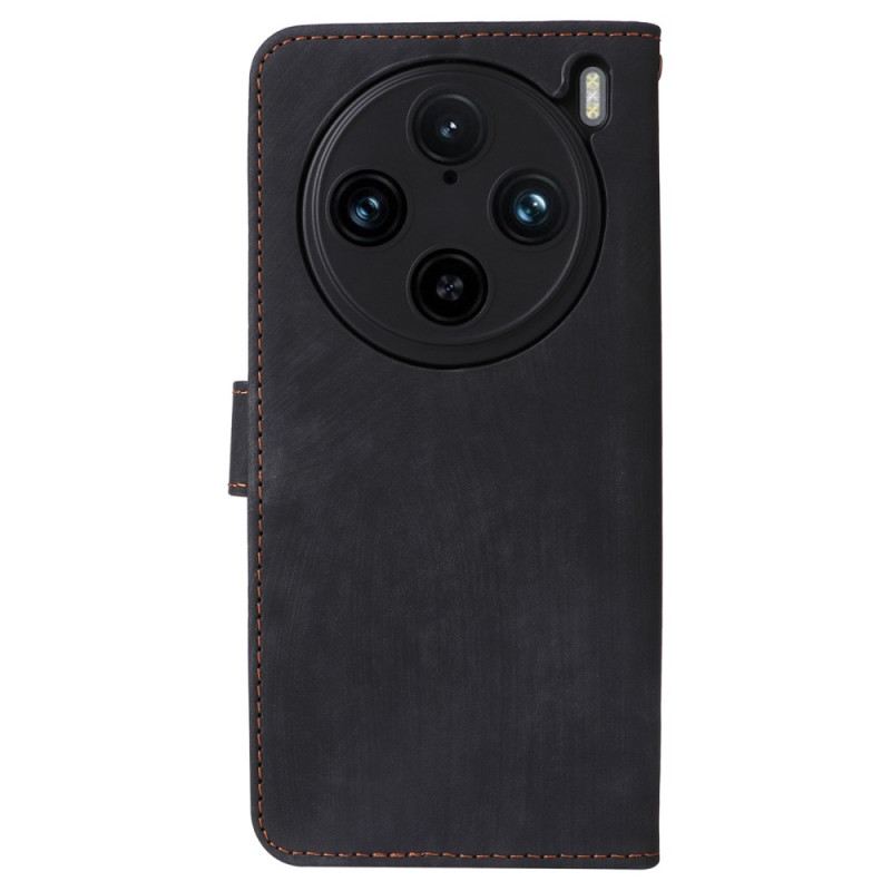 Bőrtok Vivo X100 Pro Velúr Hatású Szíj