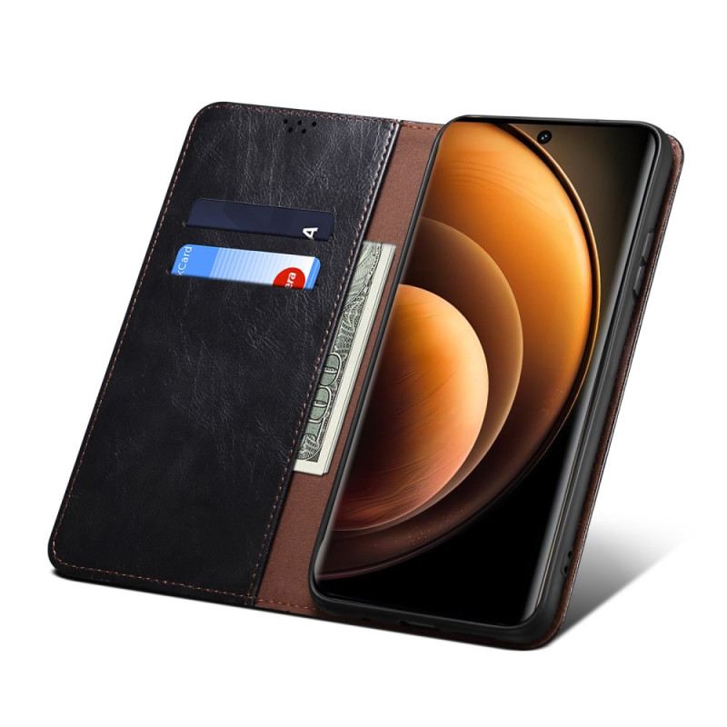 Fliptok Vivo X100 Pro Viaszos Műbőr