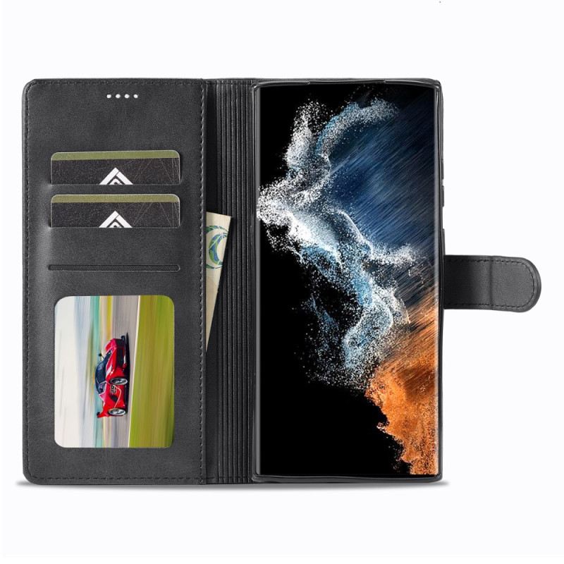 Fliptok / Bőrtok Samsung Galaxy S23 Ultra 5G Azns Bőrhatás