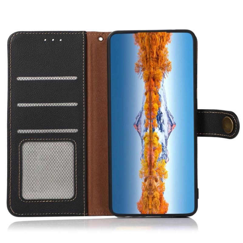 Fliptok / Bőrtok Samsung Galaxy S23 Ultra 5G Khazneh Rfid Valódi Bőr