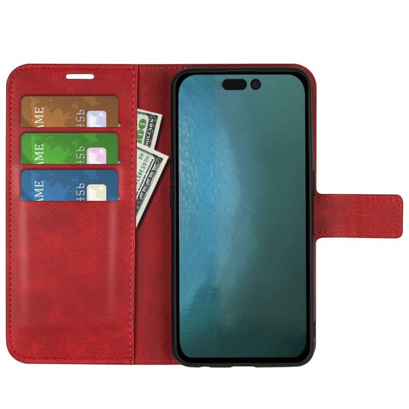 Fliptok / Bőrtok iPhone 14 Pro Max Finesse Seams