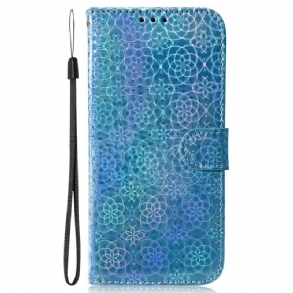 Bőrtok Realme C55 Diszkó Stílusú Pántos Pénztárca