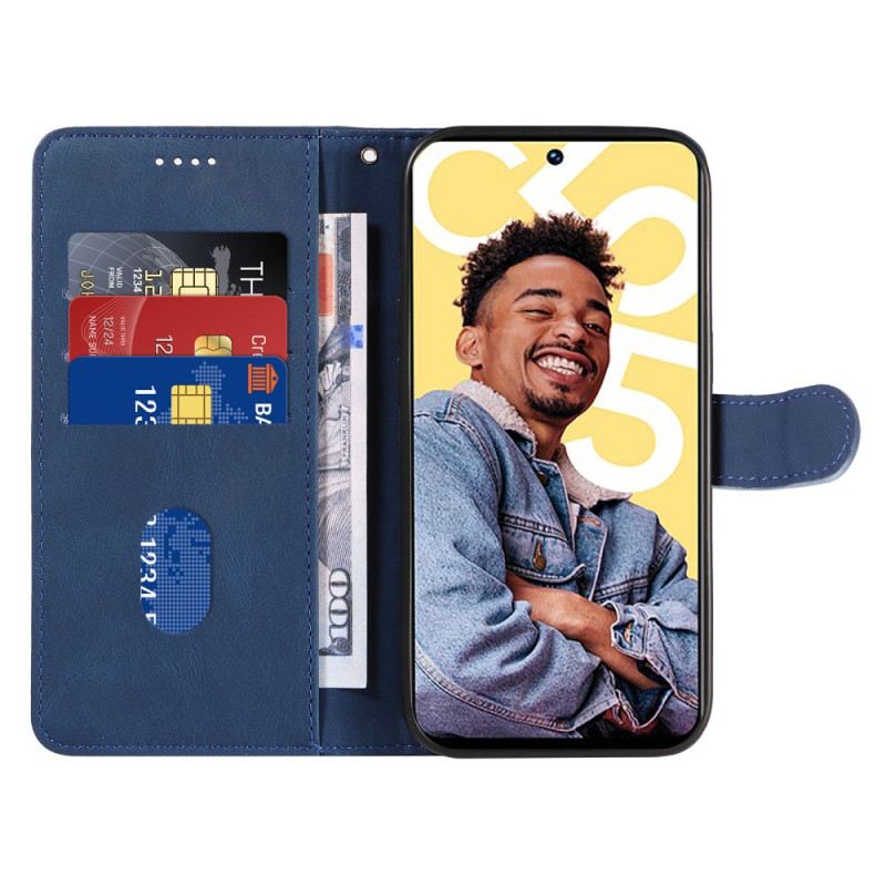 Bőrtok Realme C55 Hullámos Vonalak Nyakpánttal