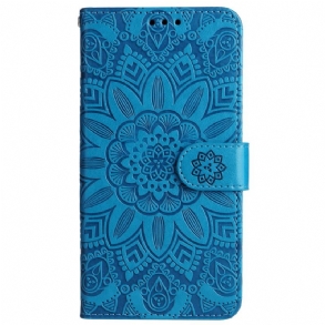 Bőrtok Realme C55 Napraforgómintás Szíj