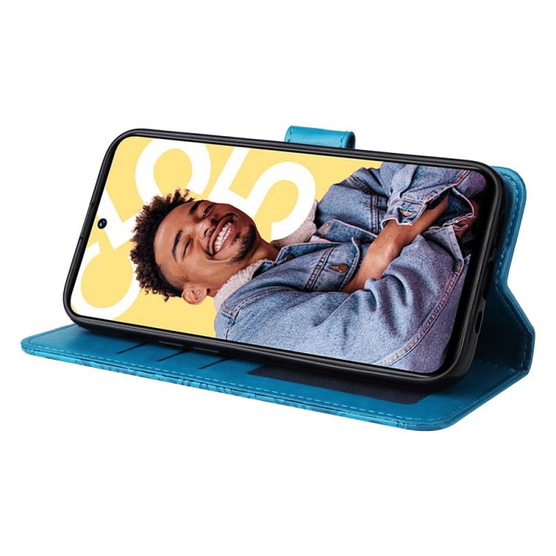 Bőrtok Realme C55 Napraforgómintás Szíj