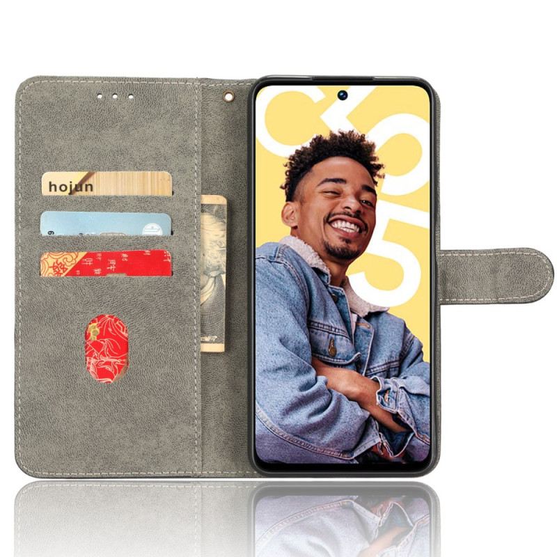 Bőrtok Realme C55 Rfid-blokkolós Pántos Pénztárca