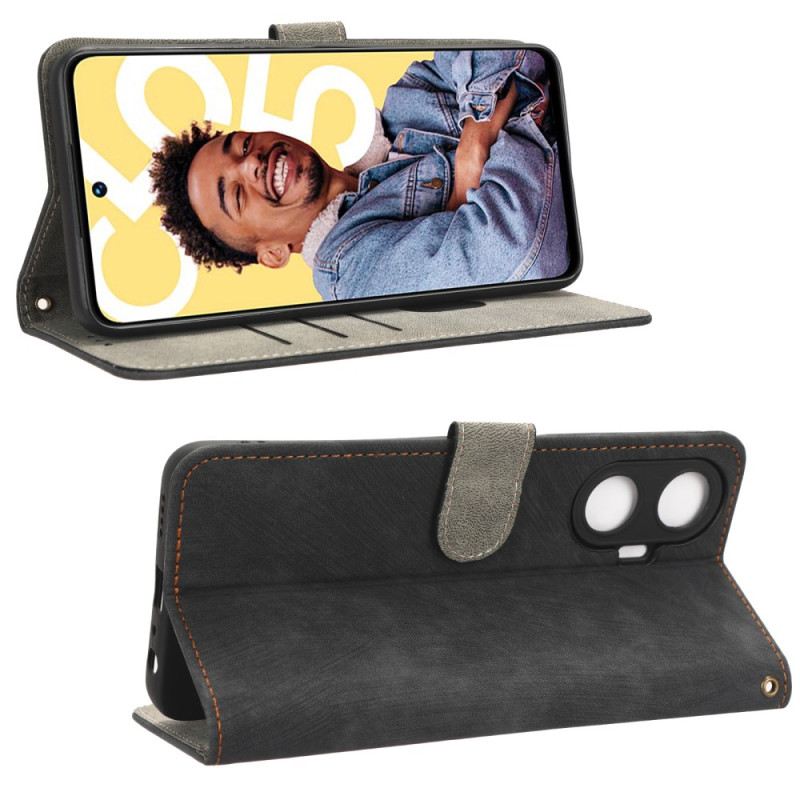 Bőrtok Realme C55 Rfid-blokkolós Pántos Pénztárca