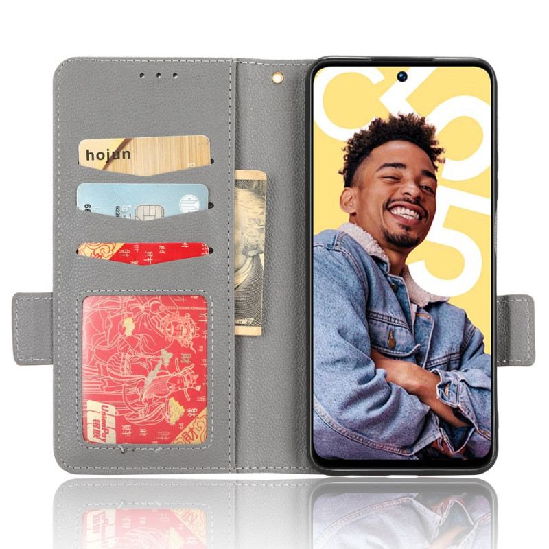 Bőrtok Realme C55 Vékony Pántos Pénztárca