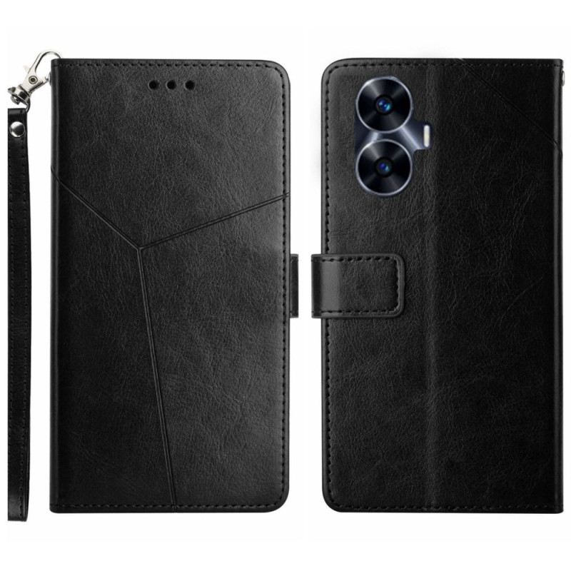 Bőrtok Realme C55 Y Mintás Szíj