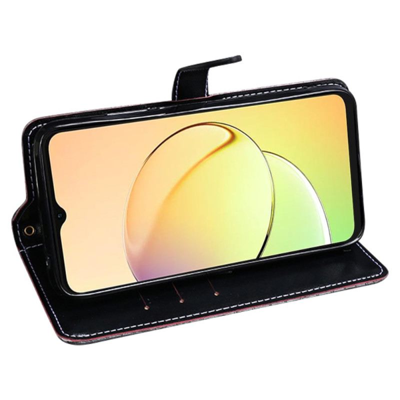 Kinyitható Bőrtok Realme C55 Idewei Krokodil Stílusú