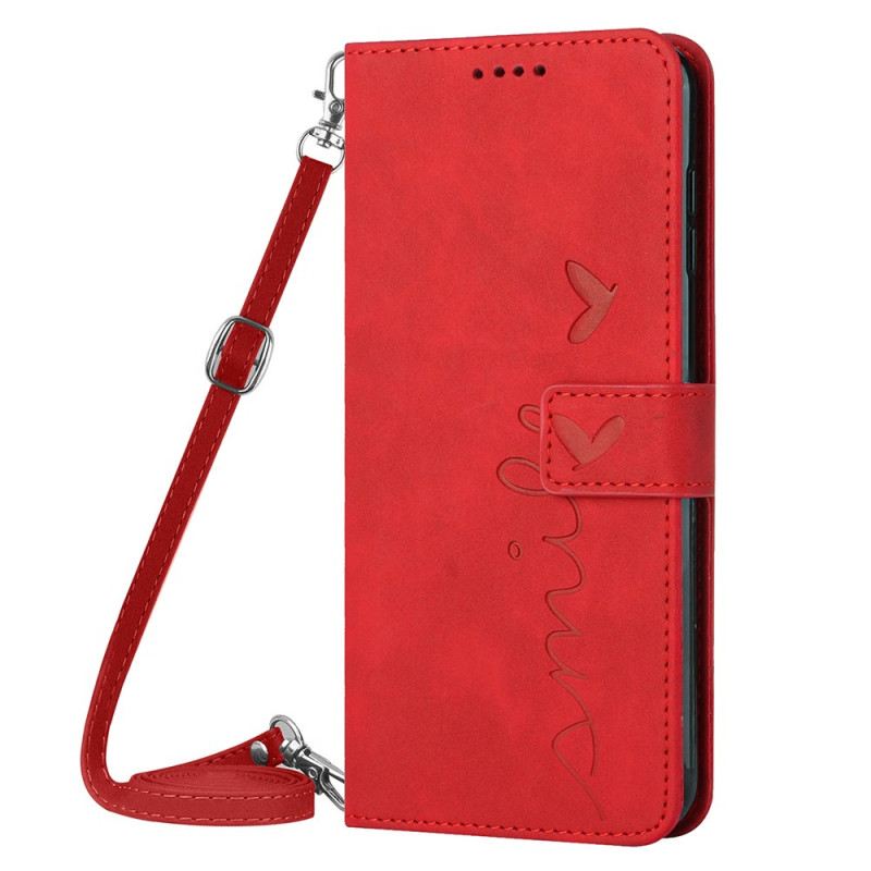 Kinyitható Bőrtok Realme C55 Mosolygós Vállpánttal