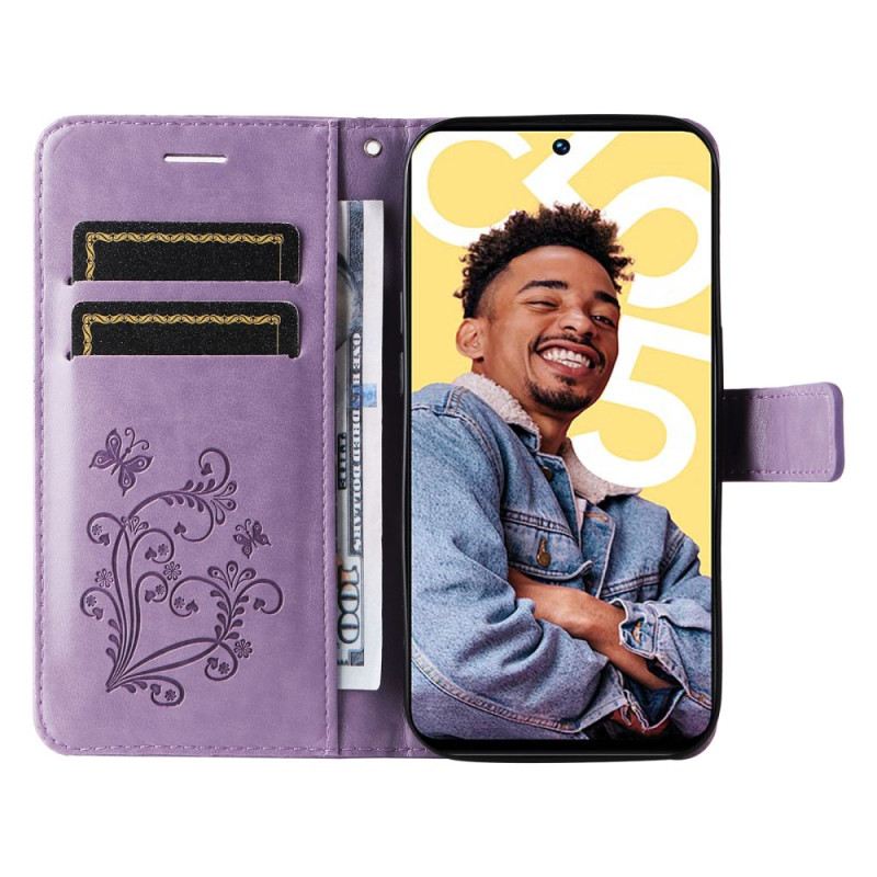 Kinyitható Bőrtok Realme C55 Óriás Pillangós Szíj