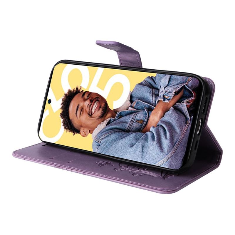 Kinyitható Bőrtok Realme C55 Óriás Pillangós Szíj