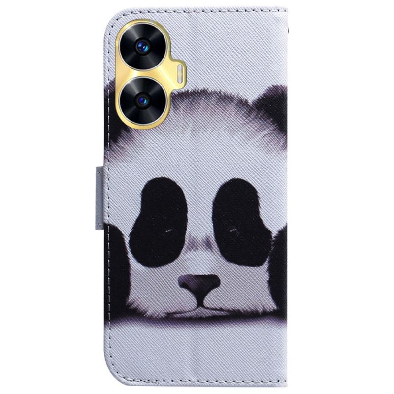 Kinyitható Bőrtok Realme C55 Panda