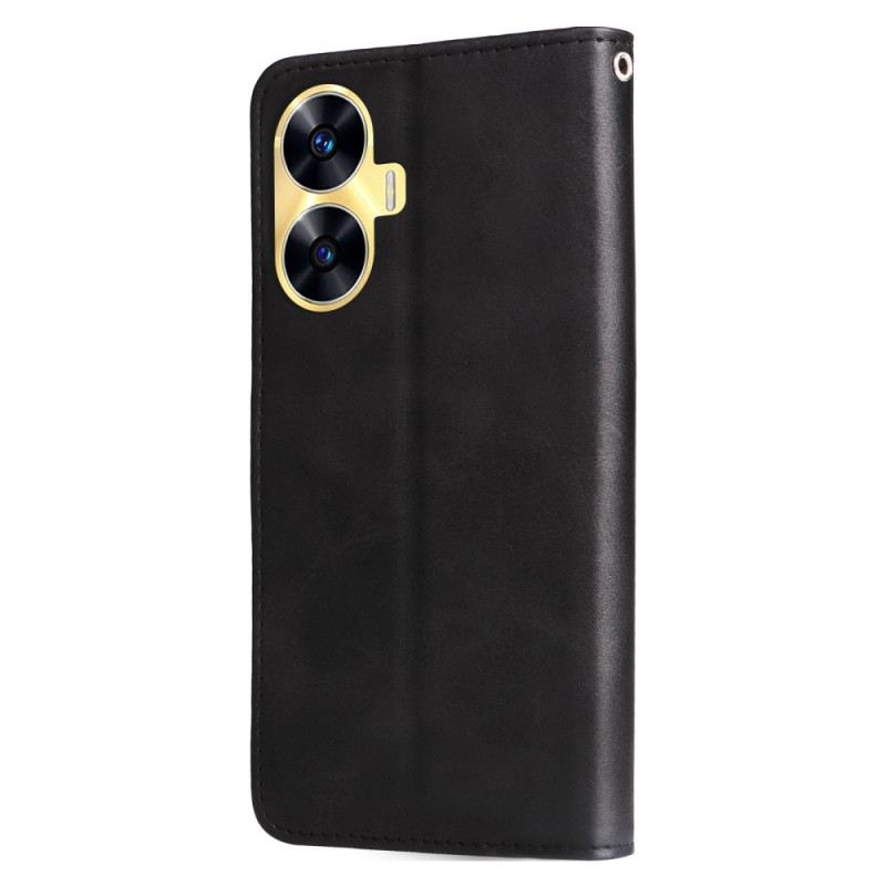 Kinyitható Tokok Realme C55 Elülső Aprópénztartó Pénztárca