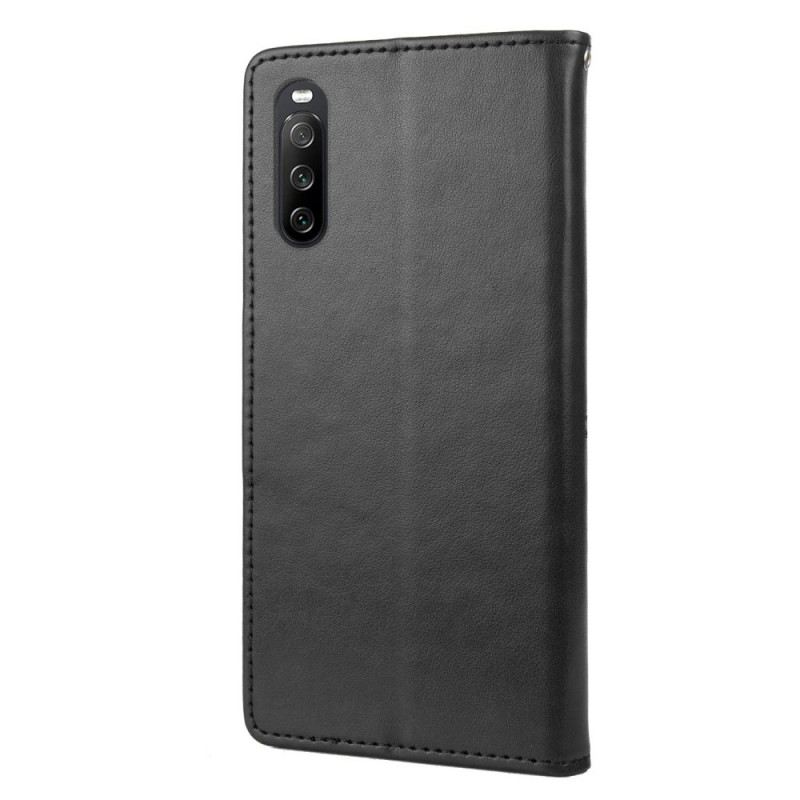 Fliptok / Bőrtok Sony Xperia 10 IV Virágok És Pillangók