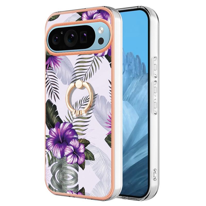 Tok Google Pixel 9 Pro Lila Virágok Tartógyűrűje
