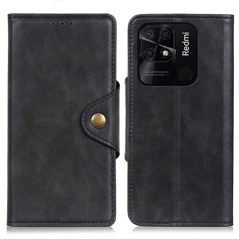 Fliptok / Bőrtok Xiaomi Redmi 10C Műbőr Mágneses Gomb