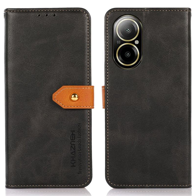 Bőrtok Realme C67 Khazneh Aranykapocs