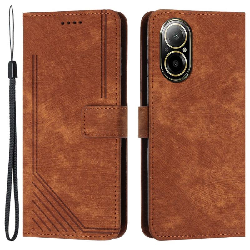 Bőrtok Realme C67 Retró Dizájn