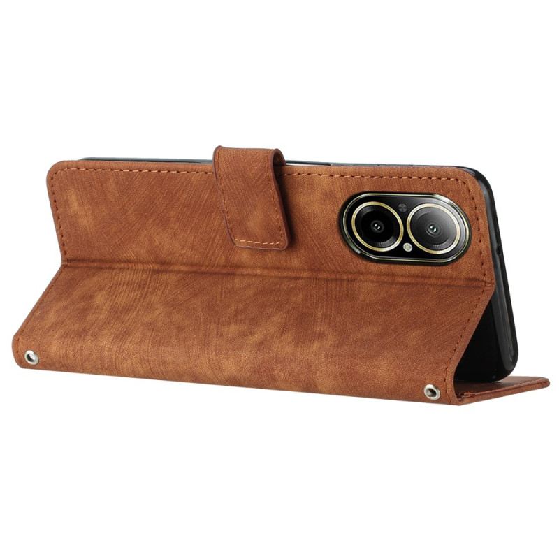 Bőrtok Realme C67 Retró Dizájn