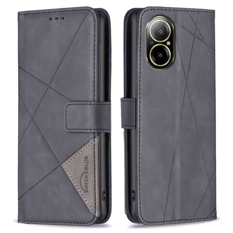 Kinyitható Bőrtok Realme C67 Geometrikus Minta Binfen Color