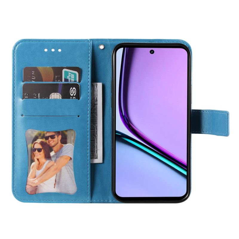 Kinyitható Tokok Realme C67 Virágmintás Pánttal