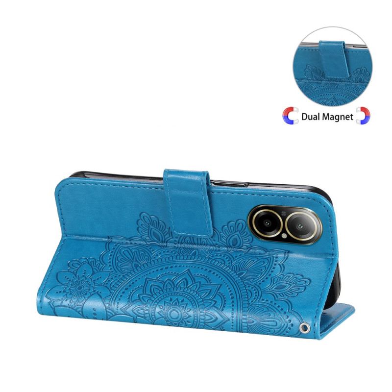 Kinyitható Tokok Realme C67 Virágmintás Pánttal