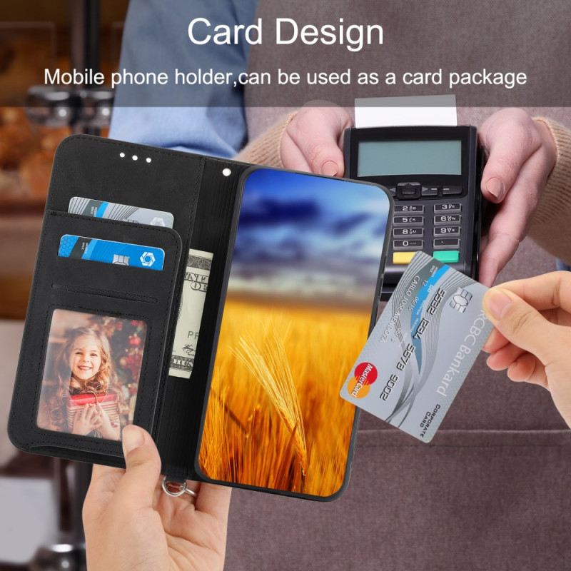 Bőrtok Realme C53 Virágmintás Pánttal És Vállpánttal