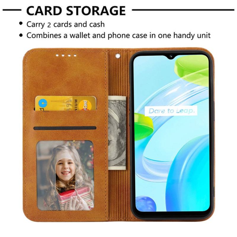 Fliptok Realme C53 Rombuszmintás Pánt