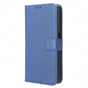 Kinyitható Bőrtok Realme C53 Texturált Pánttal