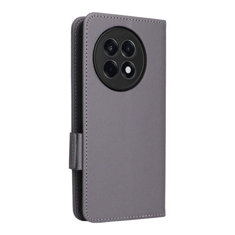 Bőrtok Oneplus 13r Licsi Textúra Pánttal