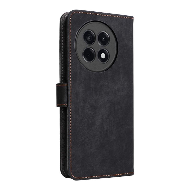 Bőrtok Oneplus 13r Rfid Blokkoló Bőr Hatású Pánttal