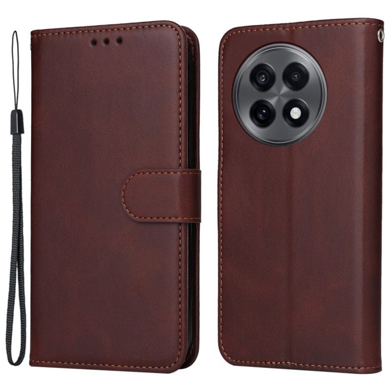 Bőrtok Oneplus 13r Sima Bőrhatású Szíj