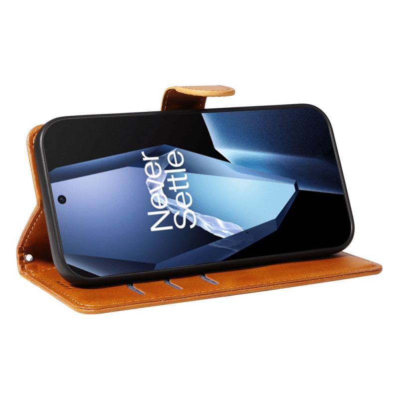 Bőrtok Oneplus 13r Vonalak