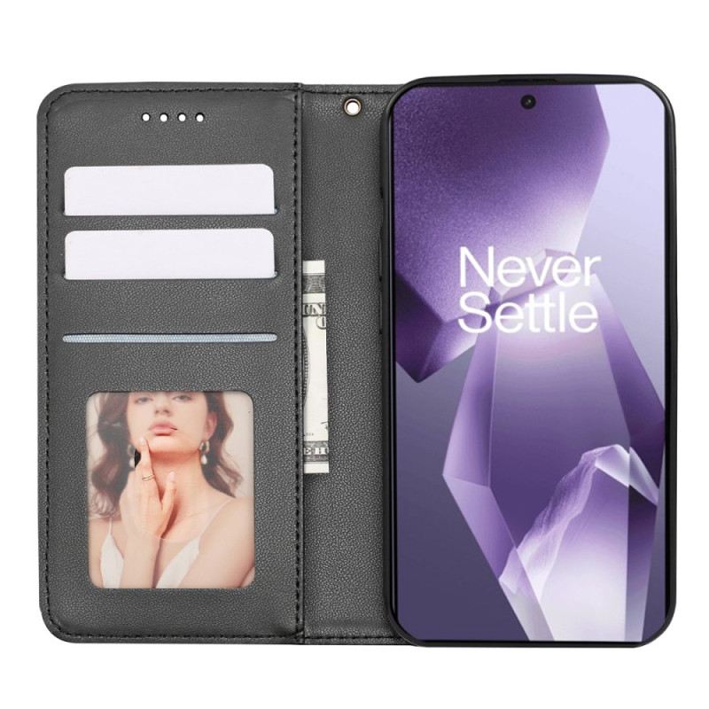 Fliptok Oneplus 13r Kockás Mintás Pántos Pénztárca