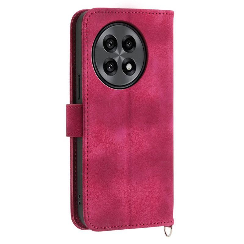 Fliptok Oneplus 13r Velúr Csipkehatású Velúr Pánttal És Vállpánttal